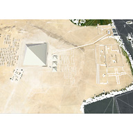 Khufu Pyramid Complex model: Site: Giza; View: Khufu Pyramid (model)